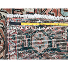 Load image into Gallery viewer, 8&#39;7&quot;x12&#39;3&quot; Blush Red, Vintage Persian Heriz With Large Medallion Design, Worn And Distressed, 100% Wool, Hand Knotted, Sheared Low, Clean, Sides And Ends Professionally Secured, Oriental Rug FWR7554