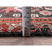 Load image into Gallery viewer, 10&#39;x12&#39;3&quot; Berry Red, Vintage And Worn, Persian Heriz With Large Medallion Design, Shaved Down, Sides And Ends Professionally Secured, Clean, Hand Knotted, 100% Wool, Oriental Rug FWR7704