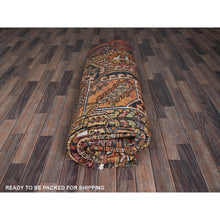 Load image into Gallery viewer, 8&#39;2&quot;x11&#39;2&quot; Vivid Orange, Semi Antique Persian Heriz With Large Medallion Design, Sheared Low, Sides And Ends Professionally Secured, Clean, Hand Knotted, 100% Wool, Oriental Rug FWR7722