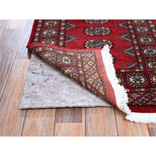 Load image into Gallery viewer, 2&#39;1&quot;x6&#39;1&quot; Ajax Red, Princess Bokara With Tribal Medallions, Natural Dyes, 100% Wool, Hand Knotted, Runner, Oriental Rug FWR7746