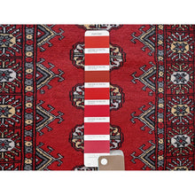 Load image into Gallery viewer, 2&#39;1&quot;x6&#39;1&quot; Ajax Red, Princess Bokara With Tribal Medallions, Natural Dyes, 100% Wool, Hand Knotted, Runner, Oriental Rug FWR7746