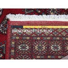 Load image into Gallery viewer, 2&#39;1&quot;x6&#39;1&quot; Ajax Red, Princess Bokara With Tribal Medallions, Natural Dyes, 100% Wool, Hand Knotted, Runner, Oriental Rug FWR7746