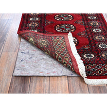 Load image into Gallery viewer, 2&#39;2&quot;x5&#39;10&quot; Imperial Red, Princess Bokara With Tribal Medallions, Natural Dyes, Soft Wool, Hand Knotted, Short &amp; Narrow Runner, Oriental Rug FWR7764