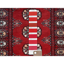 Load image into Gallery viewer, 2&#39;2&quot;x5&#39;10&quot; Imperial Red, Princess Bokara With Tribal Medallions, Natural Dyes, Soft Wool, Hand Knotted, Short &amp; Narrow Runner, Oriental Rug FWR7764
