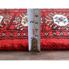 Load image into Gallery viewer, 2&#39;2&quot;x5&#39;10&quot; Imperial Red, Princess Bokara With Tribal Medallions, Natural Dyes, Soft Wool, Hand Knotted, Short &amp; Narrow Runner, Oriental Rug FWR7764