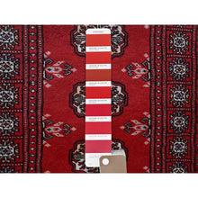 Load image into Gallery viewer, 2&#39;x6&#39; Chili Red, Princess Bokara With Tribal Medallions, Vegetable Dyes, Soft And Velvety Wool, Hand Knotted, Narrow Runner, Oriental Rug FWR7770