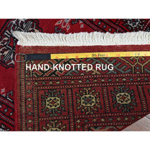 Load image into Gallery viewer, 2&#39;x6&#39; Chili Red, Princess Bokara With Tribal Medallions, Vegetable Dyes, Soft And Velvety Wool, Hand Knotted, Narrow Runner, Oriental Rug FWR7770
