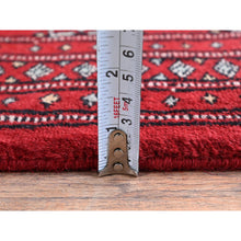 Load image into Gallery viewer, 2&#39;2&quot;x5&#39;8&quot; Arsenal Red, Princess Bokara With Geometric Medallions, Hand Knotted, Vegetable Dyes, Soft And Vibrant Wool, Short &amp; Narrow Runner, Oriental Rug FWR7776