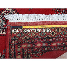 Load image into Gallery viewer, 2&#39;2&quot;x6&#39; Crimson Red, Princess Bokara With Tribal Medallions, Natural Dyes, Soft Wool, Hand Knotted, Narrow Runner, Oriental Rug FWR7782