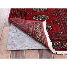 Load image into Gallery viewer, 2&#39;x6&#39;2&quot; Lychee Red, Princess Bokara With Tribal Medallions, Vegetable Dyes, Soft Wool, Hand Knotted, Narrow Runner, Oriental Rug FWR7788
