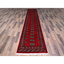 Load image into Gallery viewer, 2&#39;6&quot;x12&#39;5&quot; Ajax Red, Princess Bokara With Tribal Medallions, Vegetable Dyes, Soft And Shiny Wool, Hand Knotted, Runner, Oriental Rug FWR7812