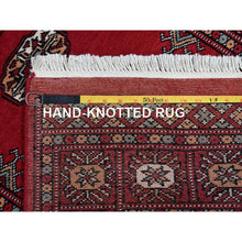 Load image into Gallery viewer, 2&#39;6&quot;x8&#39; Berry Red, Soft and Shiny Wool, Princess Bokara with Tribal Medallions, Vegetable Dyes, Hand Knotted, Runner, Oriental Rug FWR7824