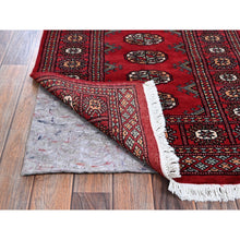 Load image into Gallery viewer, 2&#39;6&quot;x8&#39; Crimson Red, Princess Bokara with Geometric Medallions, Vegetable Dyes, Soft Wool, Hand Knotted, Runner, Oriental Rug FWR7830