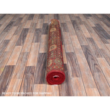 Load image into Gallery viewer, 4&#39;1&quot;x6&#39;3&quot; Berry Red, Princess Bokara With Tribal Medallions, Vegetable Dyes, Soft And Shiny Wool, Hand Knotted, Oriental Rug FWR7842