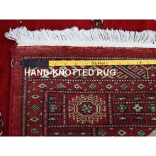 Load image into Gallery viewer, 4&#39;1&quot;x6&#39;3&quot; Berry Red, Princess Bokara With Tribal Medallions, Vegetable Dyes, Soft And Shiny Wool, Hand Knotted, Oriental Rug FWR7842