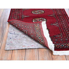 Load image into Gallery viewer, 2&#39;1&quot;x3&#39;1&quot; Scarlet Red, Princess Bokara With Tribal Medallions, Vegetable Dyes, Soft And Velvety Wool, Hand Knotted, Mat, Sample, Oriental Rug FWR7890