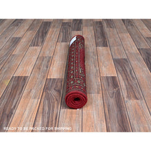 Load image into Gallery viewer, 2&#39;1&quot;x3&#39;1&quot; Scarlet Red, Princess Bokara With Tribal Medallions, Vegetable Dyes, Soft And Velvety Wool, Hand Knotted, Mat, Sample, Oriental Rug FWR7890
