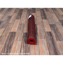 Load image into Gallery viewer, 2&#39;1&quot;x3&#39;3&quot; Chili Red, Princess Bokara With Tribal Medallions, Vegetable Dyes, Soft And Velvety Wool, Hand Knotted, Sample, Mat, Oriental Rug FWR7914