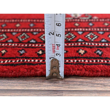 Load image into Gallery viewer, 2&#39;1&quot;x3&#39;3&quot; Chili Red, Princess Bokara With Tribal Medallions, Vegetable Dyes, Soft And Velvety Wool, Hand Knotted, Sample, Mat, Oriental Rug FWR7914