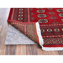 Load image into Gallery viewer, 5&#39;1&quot;x8&#39;1&quot; Chili Red, Princess Bokara with Geometric Medallions, Vegetable Dyes, Soft and Shiny Wool, Hand Knotted, Mat, Sample, Oriental Rug FWR7932