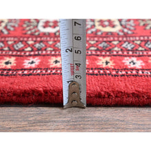 Load image into Gallery viewer, 5&#39;1&quot;x8&#39;1&quot; Chili Red, Princess Bokara with Geometric Medallions, Vegetable Dyes, Soft and Shiny Wool, Hand Knotted, Mat, Sample, Oriental Rug FWR7932