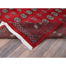Load image into Gallery viewer, 6&#39;4&quot;x8&#39;10&quot; Crimson Red, Hand Knotted, Princess Bokara With Tribal Medallions, Vegetable Dyes, Soft And Velvety Wool, Oriental Rug FWR7938
