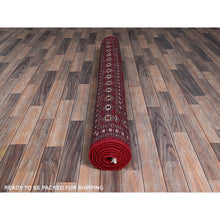 Load image into Gallery viewer, 5&#39;2&quot;x8&#39; Lychee Red, Princess Bokara with Tribal Medallions, Vegetable Dyes, Soft and Velvety Wool, Hand Knotted, Oriental Rug FWR7944