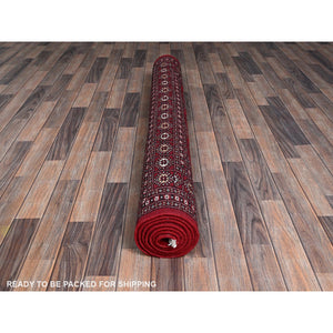 5'2"x8' Lychee Red, Princess Bokara with Tribal Medallions, Vegetable Dyes, Soft and Velvety Wool, Hand Knotted, Oriental Rug FWR7944