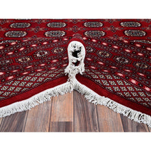 Load image into Gallery viewer, 9&#39;x11&#39;9&quot; Ruby Red, Princess Bokara With Tribal Medallions Design, Vegetable Dyes, Hand Knotted, Soft And Velvety Wool, Oriental Rug FWR7950