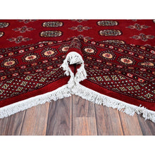 Load image into Gallery viewer, 8&#39;1&quot;x10&#39; Chili Red, Princess Bokara with Tribal Medallions, Vegetable Dyes, Hand Knotted, Soft and Velvety Wool, Oriental Rug FWR7974