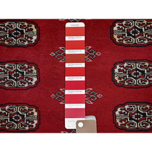 Load image into Gallery viewer, 8&#39;1&quot;x10&#39; Chili Red, Princess Bokara with Tribal Medallions, Vegetable Dyes, Hand Knotted, Soft and Velvety Wool, Oriental Rug FWR7974