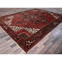 Load image into Gallery viewer, 8&#39;1&quot;x10&#39;8&quot; Blush Red, Vintage Persian Heriz With Geometric Medallion Design, 100% Wool, Hand Knotted, Even Wear, Cropped Thin, Good Condition, Sides And Ends Professionally Secured, Oriental Rug FWR7980