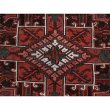 Load image into Gallery viewer, 8&#39;1&quot;x10&#39;8&quot; Blush Red, Vintage Persian Heriz With Geometric Medallion Design, 100% Wool, Hand Knotted, Even Wear, Cropped Thin, Good Condition, Sides And Ends Professionally Secured, Oriental Rug FWR7980