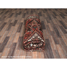 Load image into Gallery viewer, 8&#39;1&quot;x10&#39;8&quot; Blush Red, Vintage Persian Heriz With Geometric Medallion Design, 100% Wool, Hand Knotted, Even Wear, Cropped Thin, Good Condition, Sides And Ends Professionally Secured, Oriental Rug FWR7980