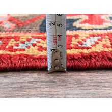 Load image into Gallery viewer, 8&#39;3&quot;x10&#39;8&quot; Crimson Red, Vintage Persian Heriz With Geometric Medallion Design, 100% Wool, Hand Knotted, Worn And Distressed, Cropped Thin, Clean, Sides And Ends Professionally Secured, Oriental Rug FWR8004