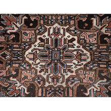 Load image into Gallery viewer, 8&#39;8&quot;x11&#39; Blush Red, Vintage Persian Heriz with Some Wear, Sheared Low, Sides and Ends Professionally Secured, Clean, Hand Knotted, 100% Wool, Oriental Rug FWR8034