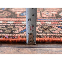 Load image into Gallery viewer, 8&#39;8&quot;x11&#39; Blush Red, Vintage Persian Heriz with Some Wear, Sheared Low, Sides and Ends Professionally Secured, Clean, Hand Knotted, 100% Wool, Oriental Rug FWR8034