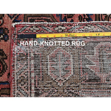 Load image into Gallery viewer, 8&#39;8&quot;x11&#39; Blush Red, Vintage Persian Heriz with Some Wear, Sheared Low, Sides and Ends Professionally Secured, Clean, Hand Knotted, 100% Wool, Oriental Rug FWR8034