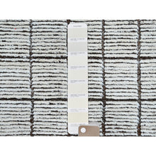 Load image into Gallery viewer, 9&#39;6&quot;x11&#39;8&quot; Daisy White, Moroccan Weave With Box Design, Textured Pile, Tone On Tone, Undyed Natural Wool, Hand Knotted, Oriental Rug FWR8040