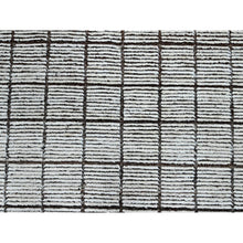 Load image into Gallery viewer, 9&#39;6&quot;x11&#39;8&quot; Daisy White, Moroccan Weave With Box Design, Textured Pile, Tone On Tone, Undyed Natural Wool, Hand Knotted, Oriental Rug FWR8040