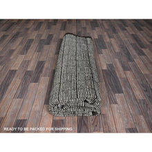 Load image into Gallery viewer, 9&#39;6&quot;x11&#39;8&quot; Daisy White, Moroccan Weave With Box Design, Textured Pile, Tone On Tone, Undyed Natural Wool, Hand Knotted, Oriental Rug FWR8040