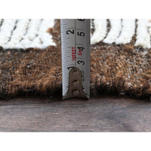 Load image into Gallery viewer, 9&#39;6&quot;x11&#39;8&quot; Daisy White, Moroccan Weave With Box Design, Textured Pile, Tone On Tone, Undyed Natural Wool, Hand Knotted, Oriental Rug FWR8040