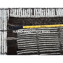 Load image into Gallery viewer, 9&#39;6&quot;x11&#39;8&quot; Daisy White, Moroccan Weave With Box Design, Textured Pile, Tone On Tone, Undyed Natural Wool, Hand Knotted, Oriental Rug FWR8040