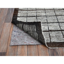 Load image into Gallery viewer, 10&#39;5&quot;x13&#39;8&quot; Vista White, Moroccan Weave With Box Design, Tone On Tone, Textured Pile, Undyed Natural Wool, Hand Knotted, Oriental Rug FWR8046