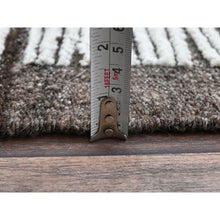 Load image into Gallery viewer, 10&#39;5&quot;x13&#39;8&quot; Vista White, Moroccan Weave With Box Design, Tone On Tone, Textured Pile, Undyed Natural Wool, Hand Knotted, Oriental Rug FWR8046