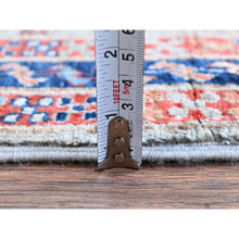 Load image into Gallery viewer, 2&#39;8&quot;x7&#39;5&quot; Mirage Gray, Armenian Inspired Caucasian Design With Bird Figurines, Hand Knotted, Super Fine Wool, 200 Kpsi, Denser Weave, Vegetable Dyes, Runner, Oriental Rug FWR8052