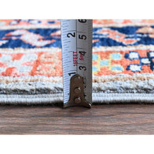 Load image into Gallery viewer, 2&#39;7&quot;x9&#39;9&quot; Misty Gray, Armenian Inspired Caucasian Design With Bird Figurines, Super Fine Wool, 200 Kpsi, Hand Knotted, Denser Weave, Vegetable Dyes, Runner, Oriental Rug FWR8058