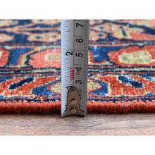 Load image into Gallery viewer, 8&#39;8&quot;x11&#39;6&quot; Salmon Red, Antique Persian Sarouk, Washed And Shaved Low, Sides And Ends Professionally Secured, Shabby Chic, Distressed, Zero Pile, Hand Knotted, Pure Wool, Oriental Rug FWR8202