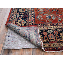 Load image into Gallery viewer, 8&#39;7&quot;x12&#39;3&quot; Copper Red, Antique Persian Sarouk, Full Pile And Soft, Shabby Chic, Sides And Ends Professionally Secured, Hand Knotted, 100% Wool, Oriental Rug FWR8208