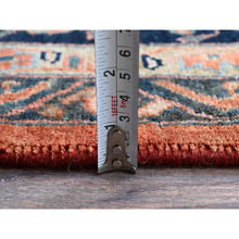 Load image into Gallery viewer, 8&#39;7&quot;x12&#39;3&quot; Copper Red, Antique Persian Sarouk, Full Pile And Soft, Shabby Chic, Sides And Ends Professionally Secured, Hand Knotted, 100% Wool, Oriental Rug FWR8208
